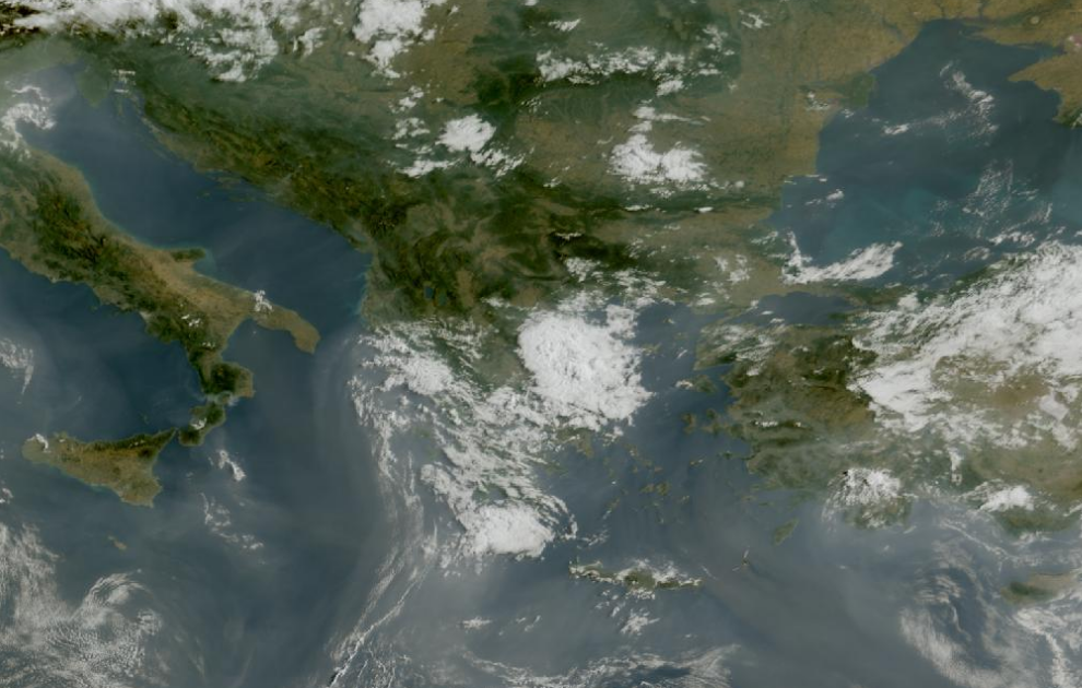 Τελευταία δορυφορική εικόνα νεφοκάλυψης