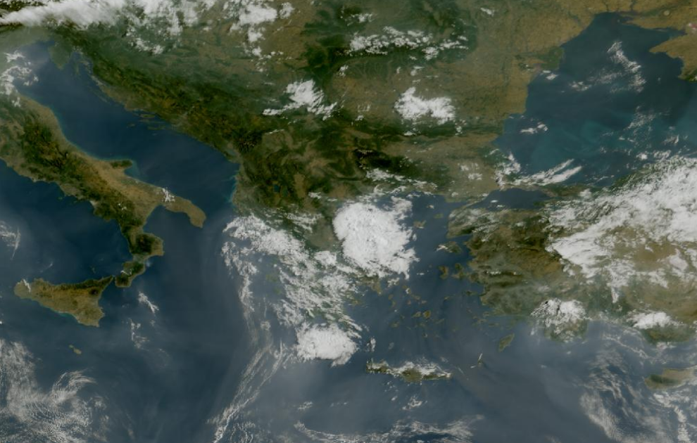 Τελευταία δορυφορική εικόνα νεφοκάλυψης