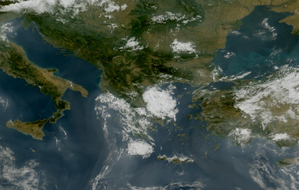 Τελευταία δορυφορική εικόνα νεφοκάλυψης
