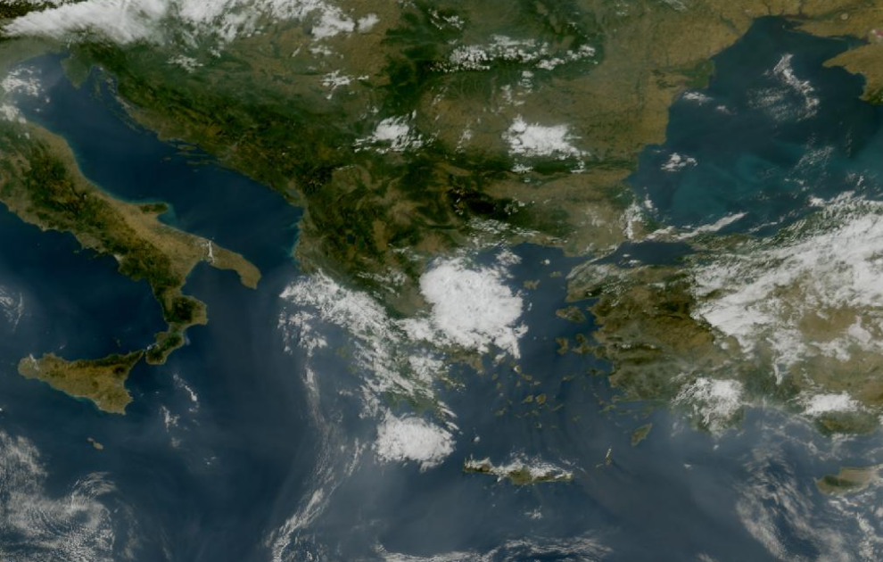 Τελευταία δορυφορική εικόνα νεφοκάλυψης