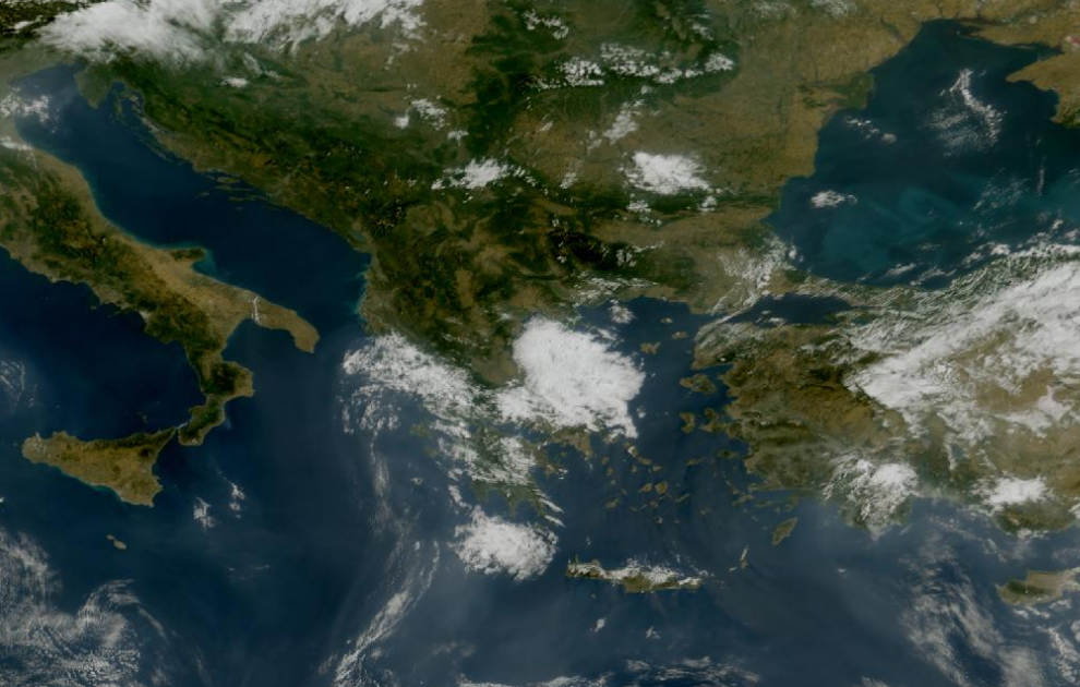 Τελευταία δορυφορική εικόνα νεφοκάλυψης