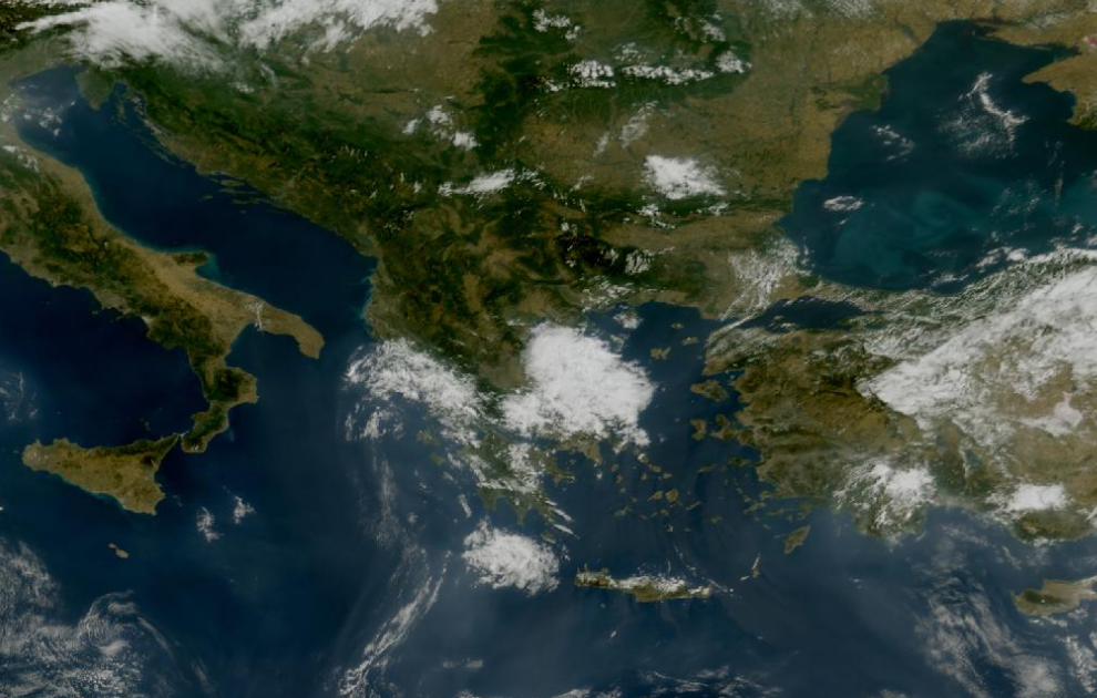 Τελευταία δορυφορική εικόνα νεφοκάλυψης