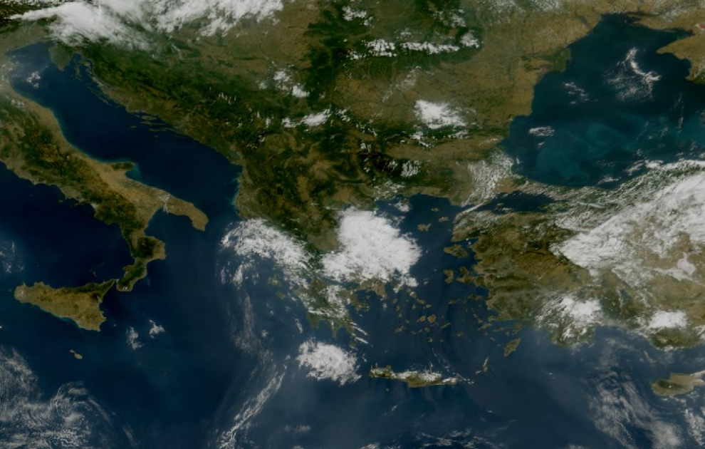 Τελευταία δορυφορική εικόνα νεφοκάλυψης
