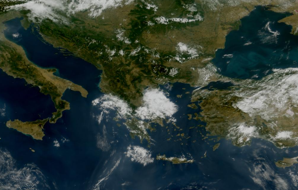 Τελευταία δορυφορική εικόνα νεφοκάλυψης