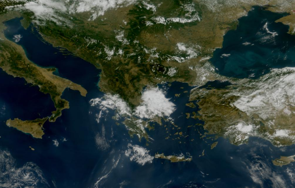 Τελευταία δορυφορική εικόνα νεφοκάλυψης