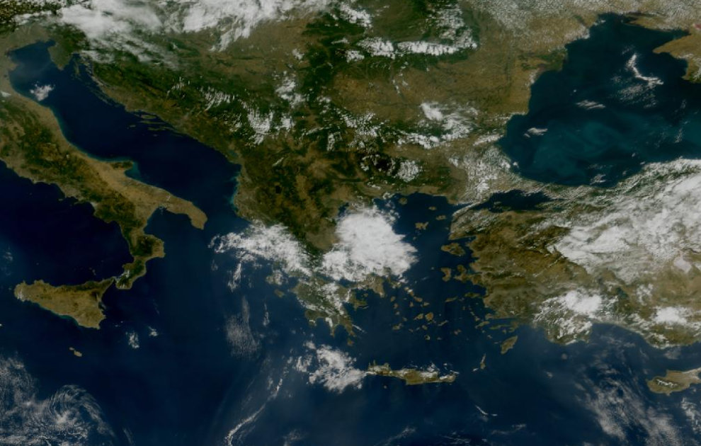 Τελευταία δορυφορική εικόνα νεφοκάλυψης