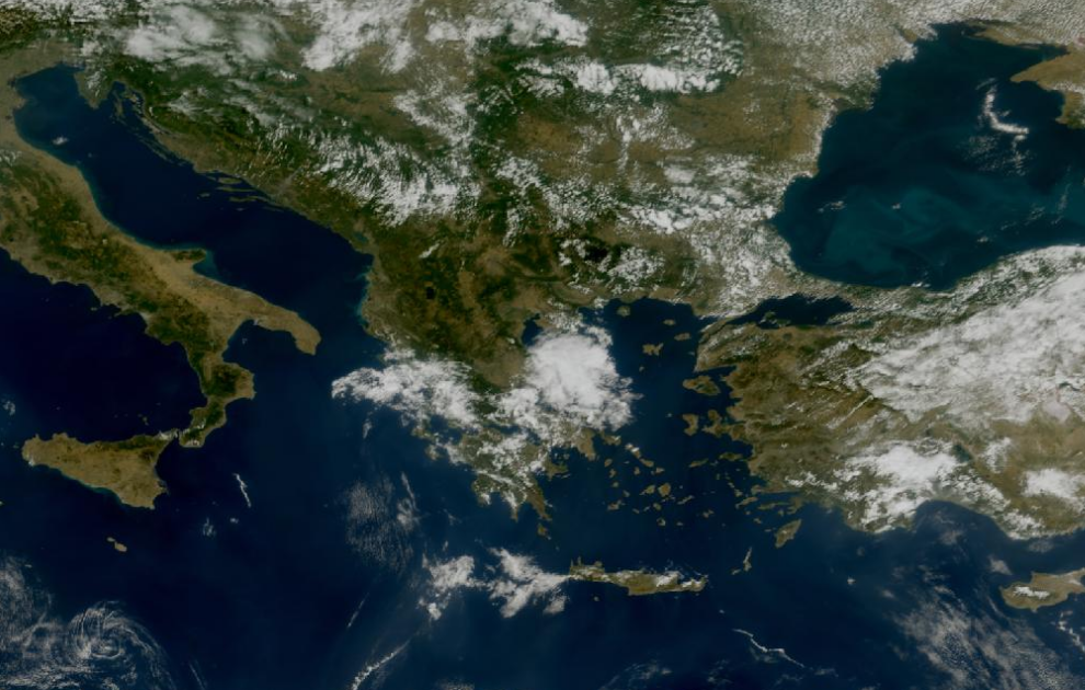 Τελευταία δορυφορική εικόνα νεφοκάλυψης