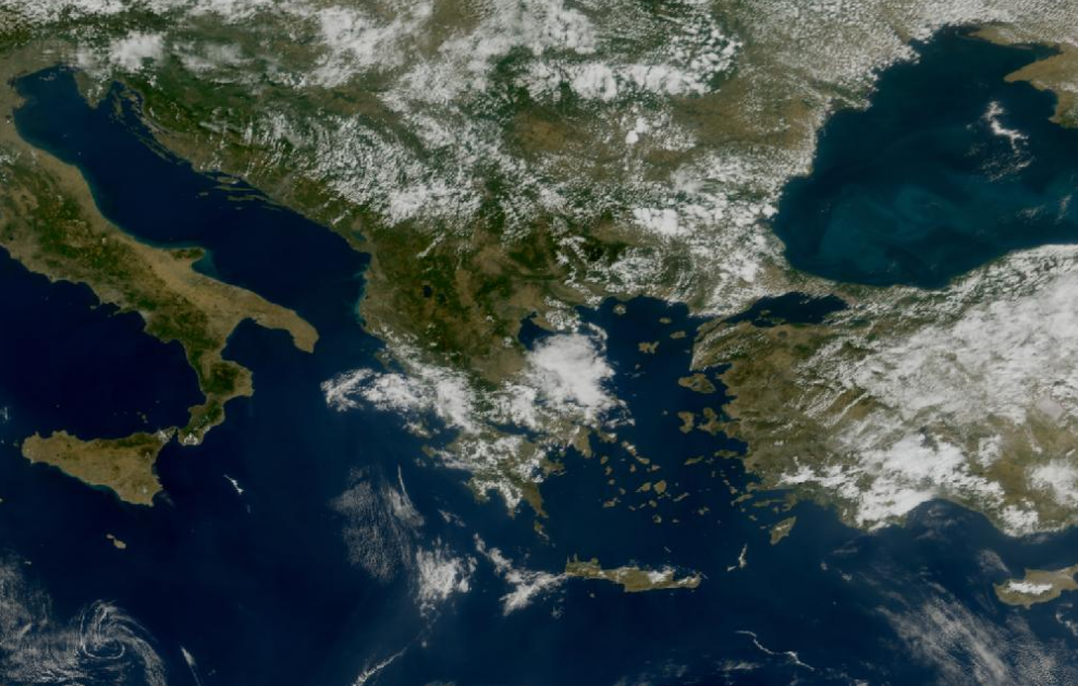 Τελευταία δορυφορική εικόνα νεφοκάλυψης
