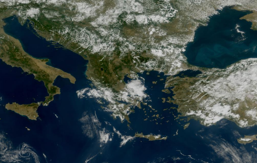 Τελευταία δορυφορική εικόνα νεφοκάλυψης