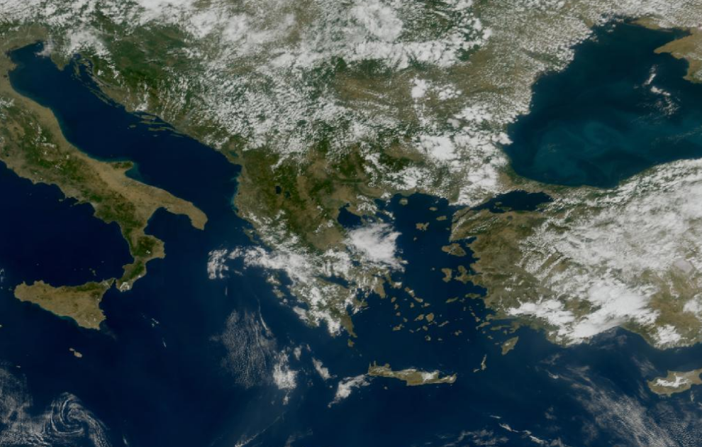 Τελευταία δορυφορική εικόνα νεφοκάλυψης