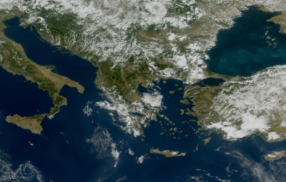 Τελευταία δορυφορική εικόνα νεφοκάλυψης