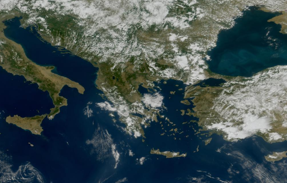 Τελευταία δορυφορική εικόνα νεφοκάλυψης