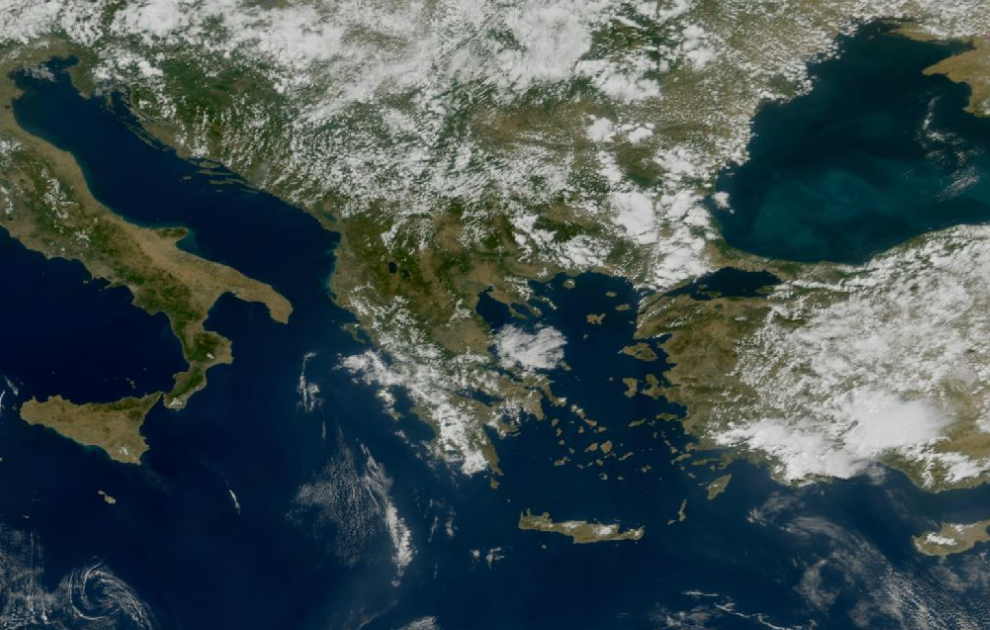 Τελευταία δορυφορική εικόνα νεφοκάλυψης