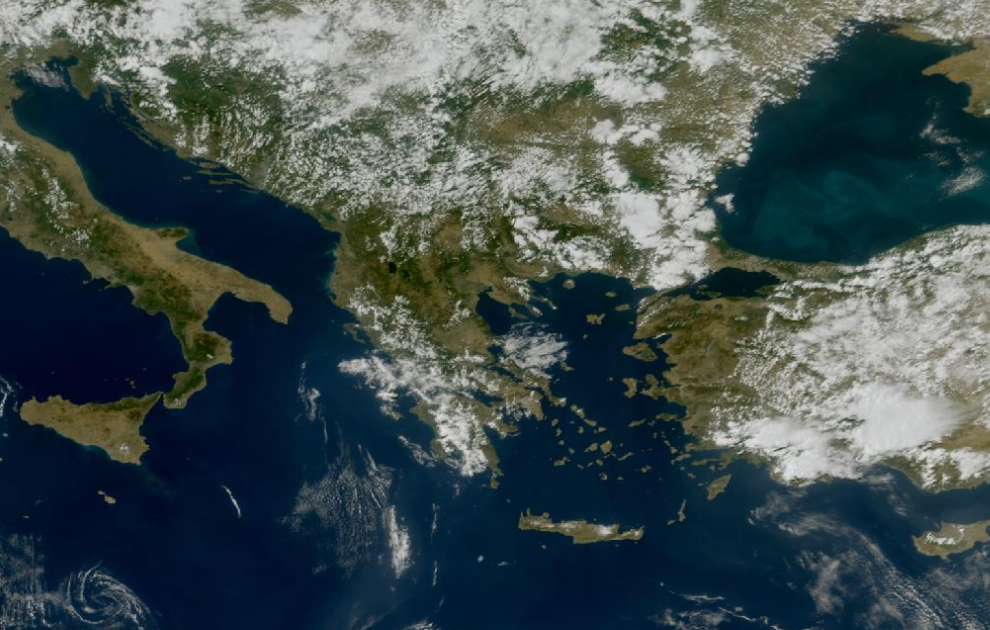 Τελευταία δορυφορική εικόνα νεφοκάλυψης