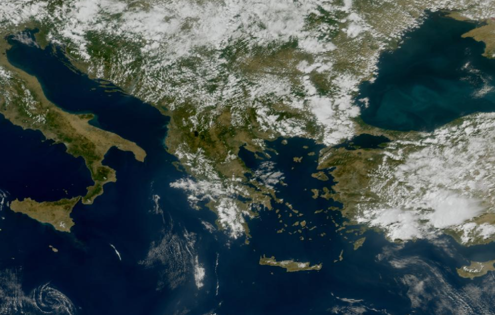 Τελευταία δορυφορική εικόνα νεφοκάλυψης
