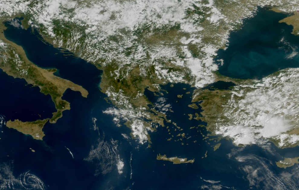 Τελευταία δορυφορική εικόνα νεφοκάλυψης