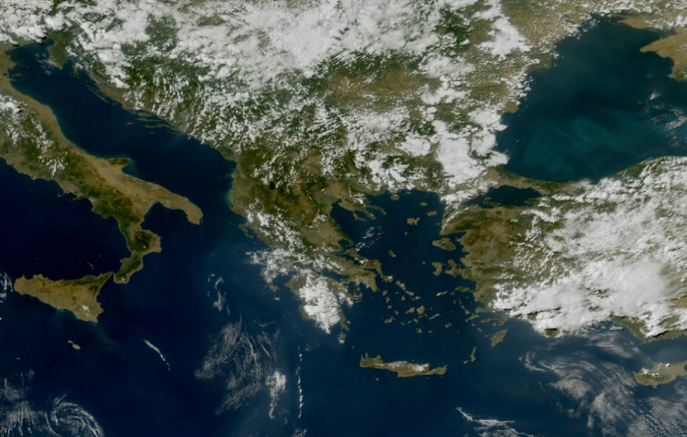 Τελευταία δορυφορική εικόνα νεφοκάλυψης
