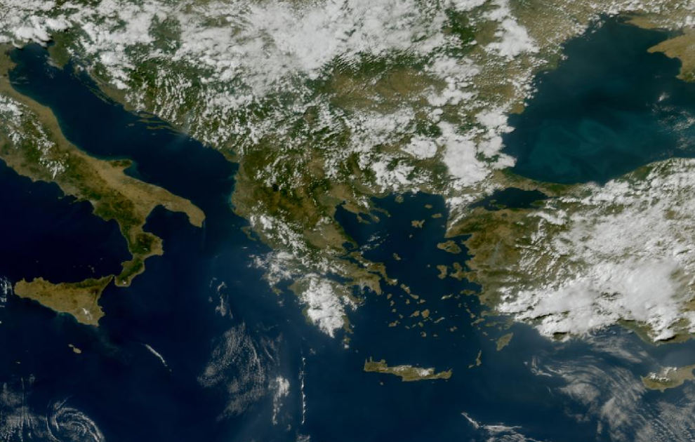 Τελευταία δορυφορική εικόνα νεφοκάλυψης