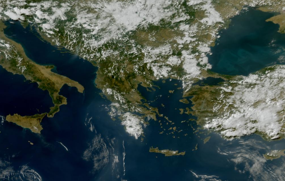 Τελευταία δορυφορική εικόνα νεφοκάλυψης