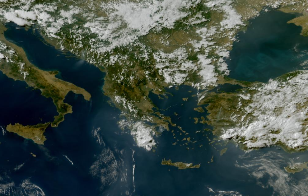 Τελευταία δορυφορική εικόνα νεφοκάλυψης