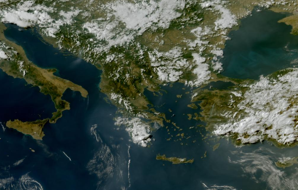 Τελευταία δορυφορική εικόνα νεφοκάλυψης