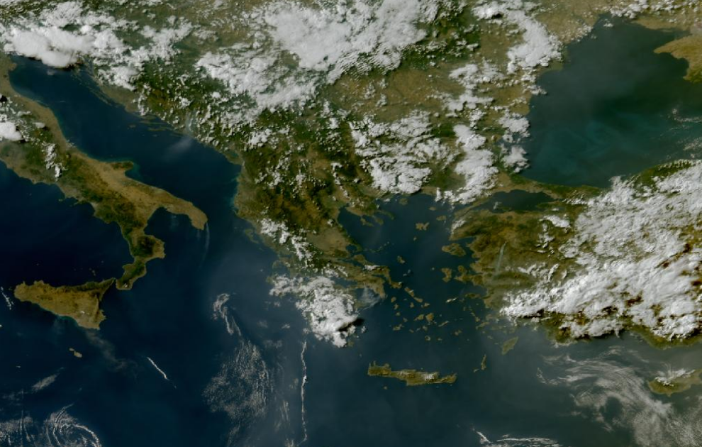 Τελευταία δορυφορική εικόνα νεφοκάλυψης