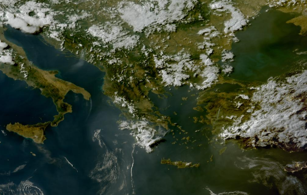 Τελευταία δορυφορική εικόνα νεφοκάλυψης