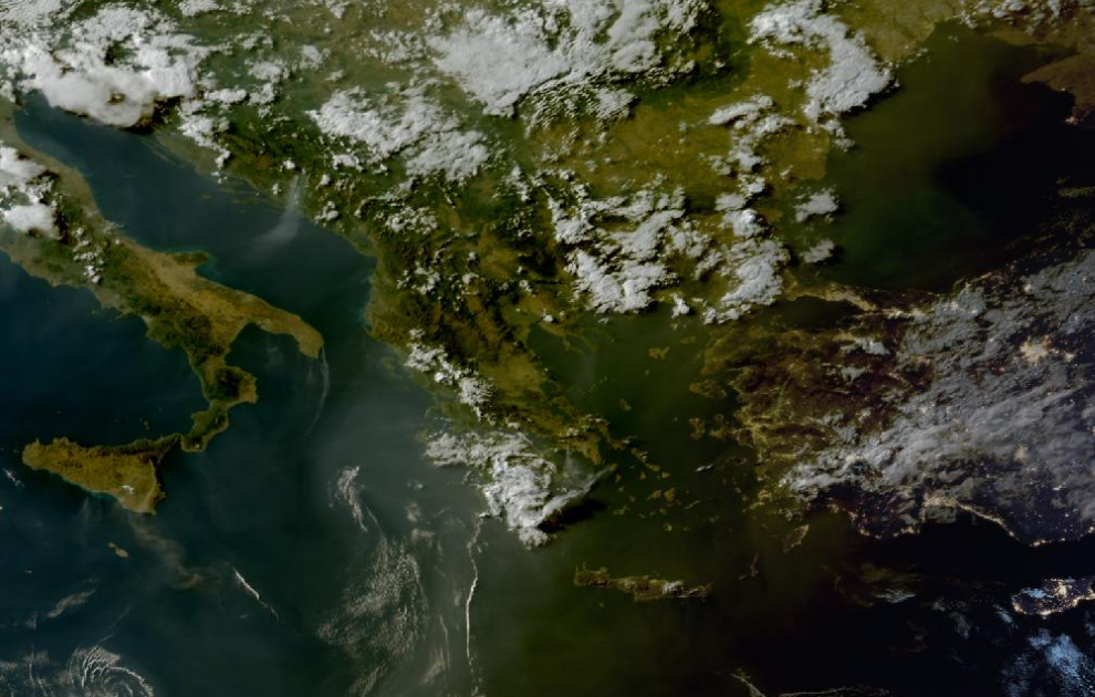 Τελευταία δορυφορική εικόνα νεφοκάλυψης