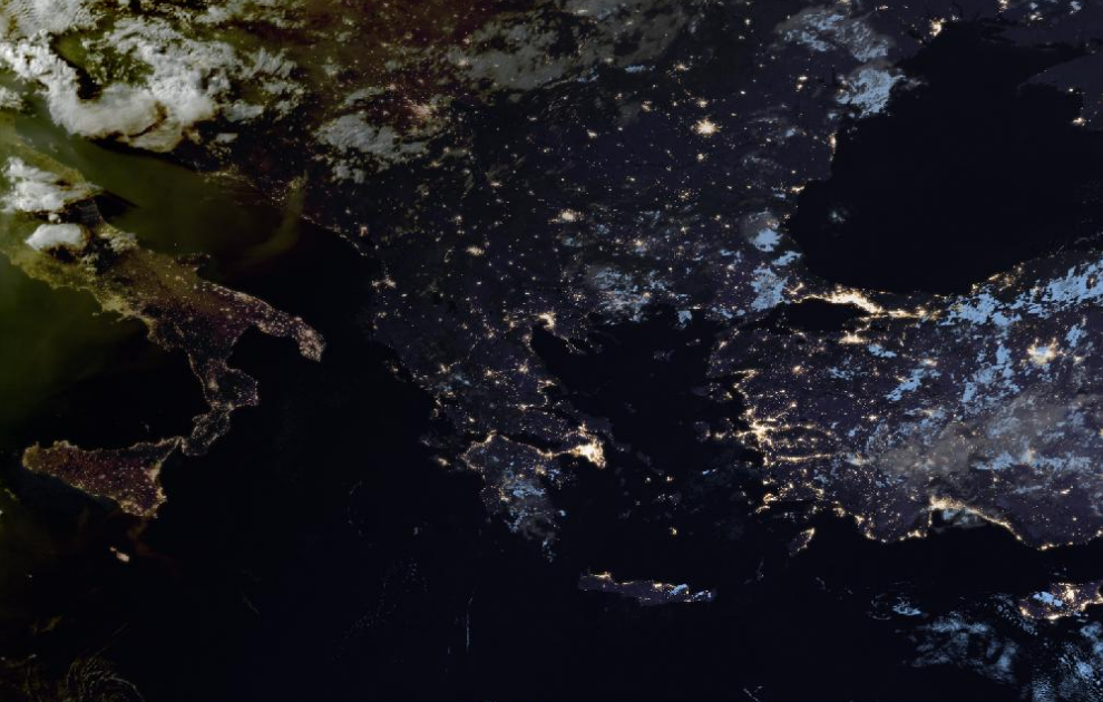 Τελευταία δορυφορική εικόνα νεφοκάλυψης