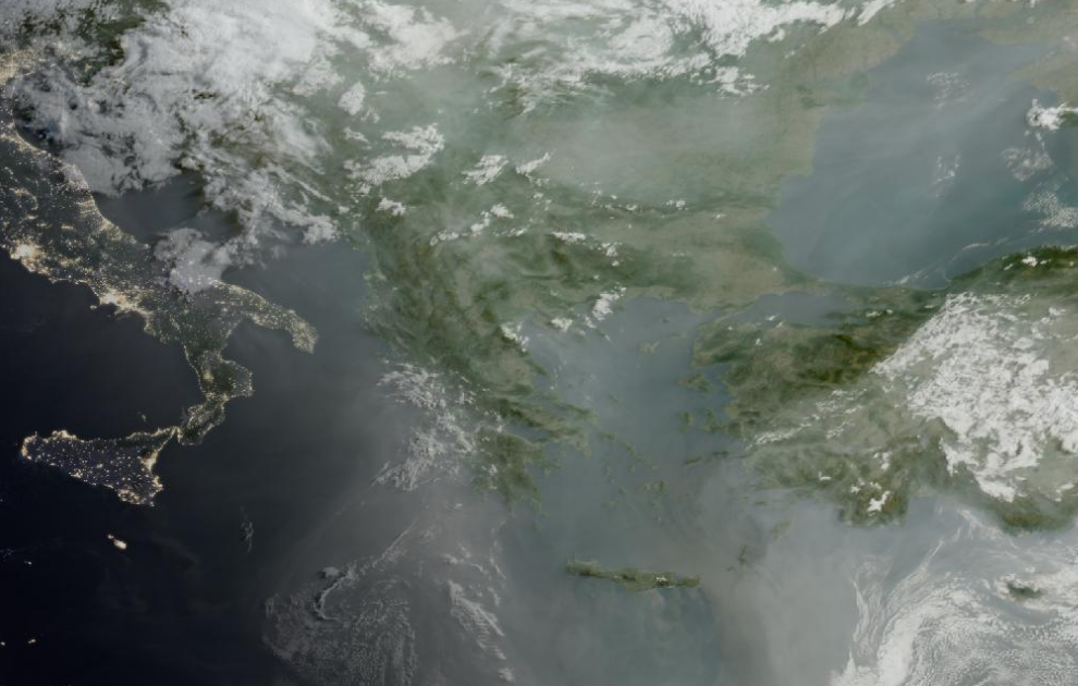 Τελευταία δορυφορική εικόνα νεφοκάλυψης