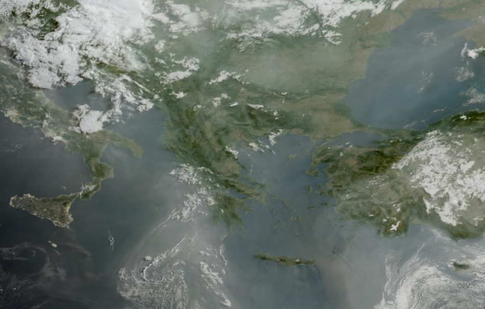 Τελευταία δορυφορική εικόνα νεφοκάλυψης