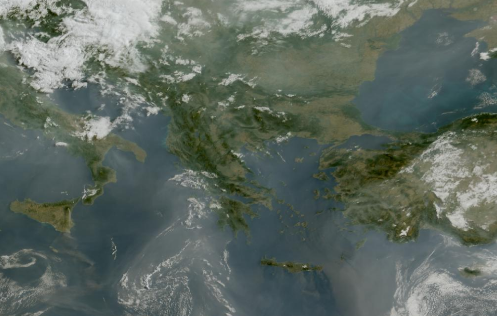 Τελευταία δορυφορική εικόνα νεφοκάλυψης