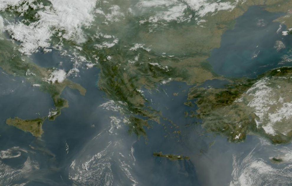 Τελευταία δορυφορική εικόνα νεφοκάλυψης
