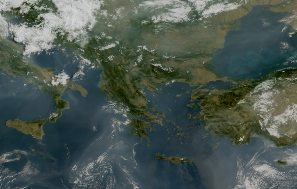 Τελευταία δορυφορική εικόνα νεφοκάλυψης