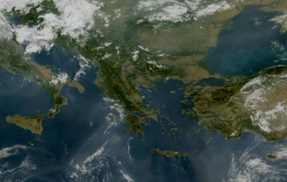Τελευταία δορυφορική εικόνα νεφοκάλυψης