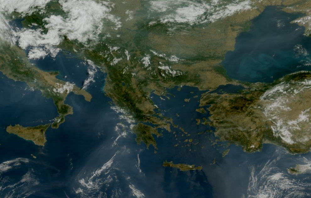 Τελευταία δορυφορική εικόνα νεφοκάλυψης
