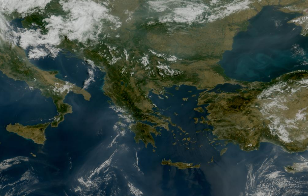 Τελευταία δορυφορική εικόνα νεφοκάλυψης