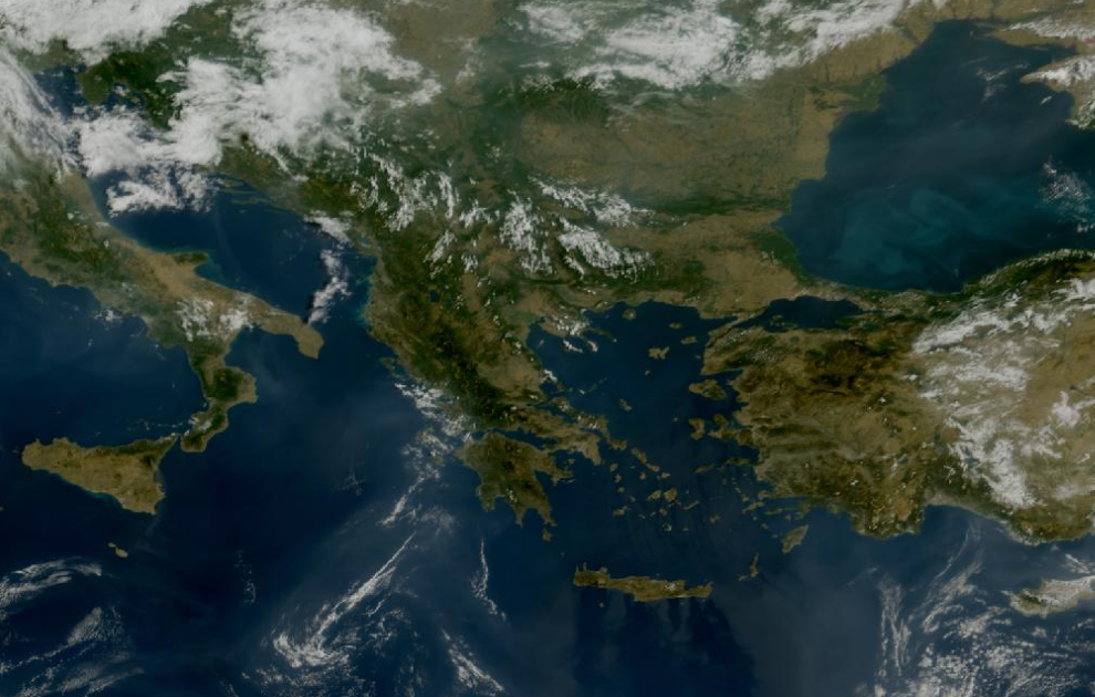 Τελευταία δορυφορική εικόνα νεφοκάλυψης