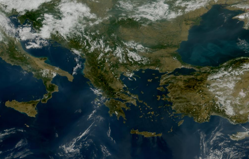 Τελευταία δορυφορική εικόνα νεφοκάλυψης