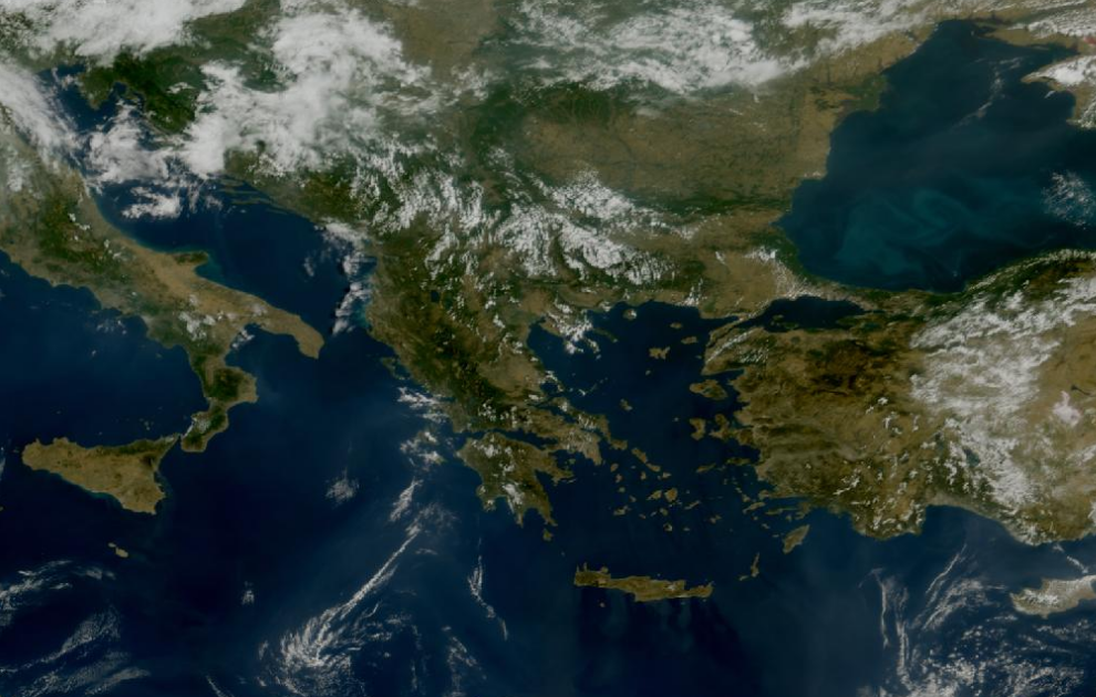 Τελευταία δορυφορική εικόνα νεφοκάλυψης