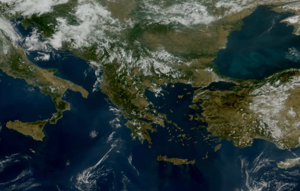 Τελευταία δορυφορική εικόνα νεφοκάλυψης