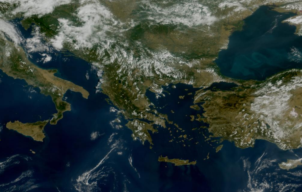 Τελευταία δορυφορική εικόνα νεφοκάλυψης