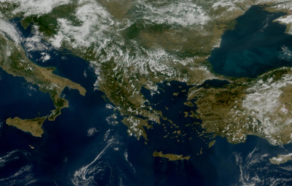 Τελευταία δορυφορική εικόνα νεφοκάλυψης