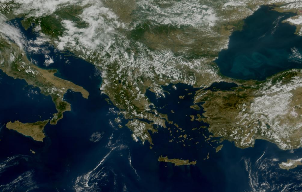 Τελευταία δορυφορική εικόνα νεφοκάλυψης