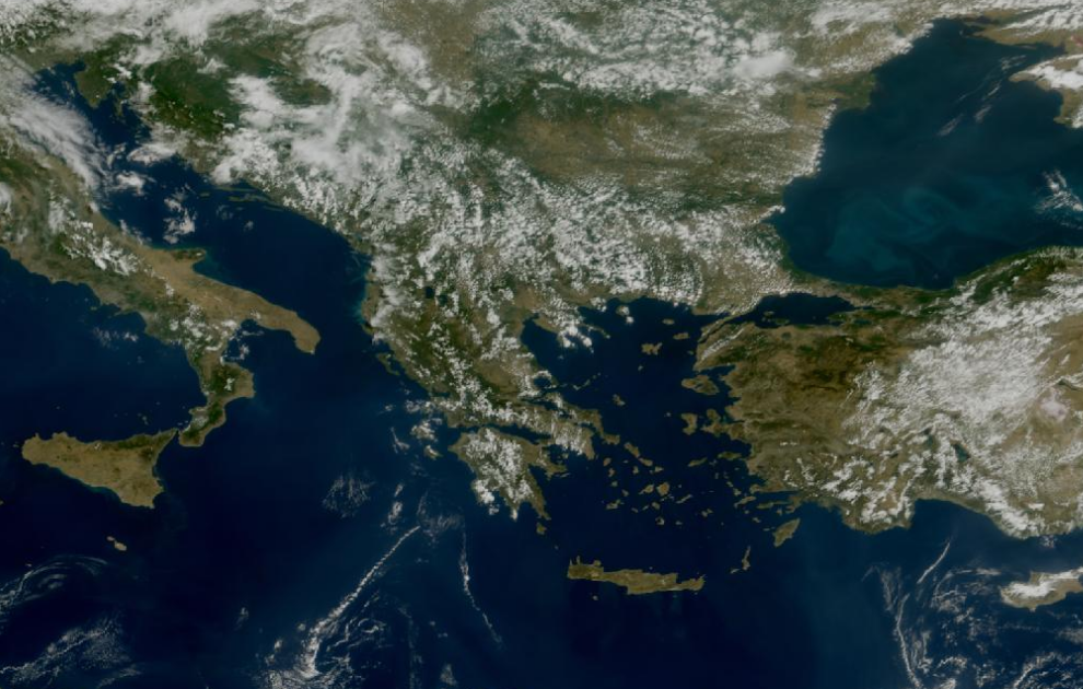 Τελευταία δορυφορική εικόνα νεφοκάλυψης