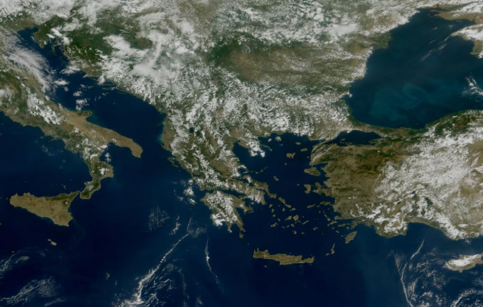 Τελευταία δορυφορική εικόνα νεφοκάλυψης