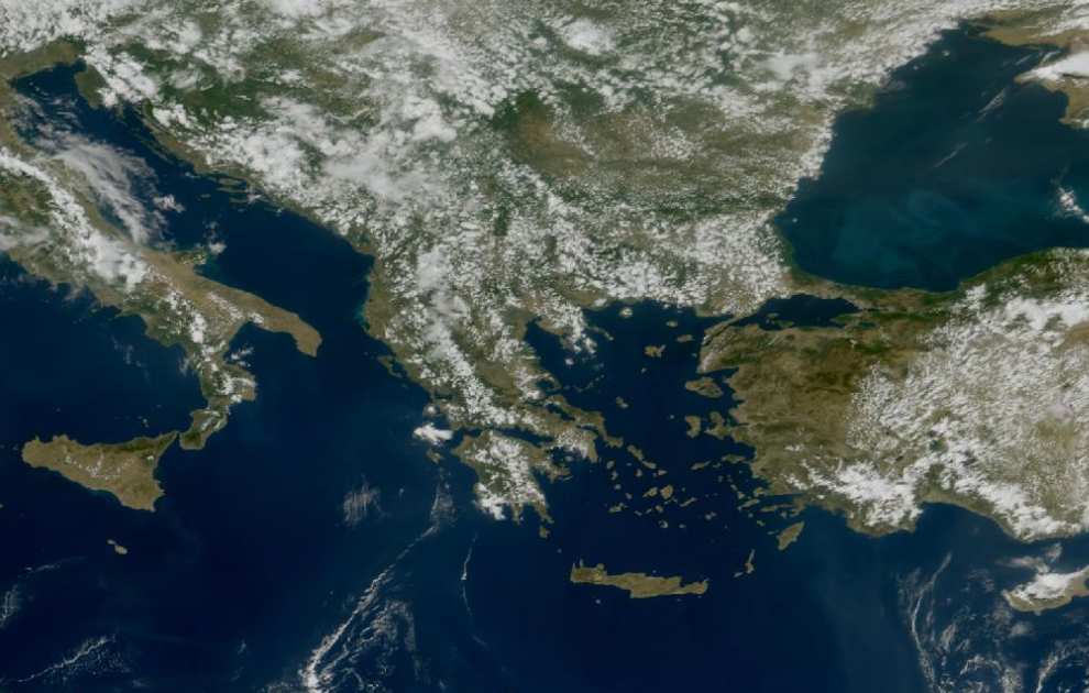 Τελευταία δορυφορική εικόνα νεφοκάλυψης