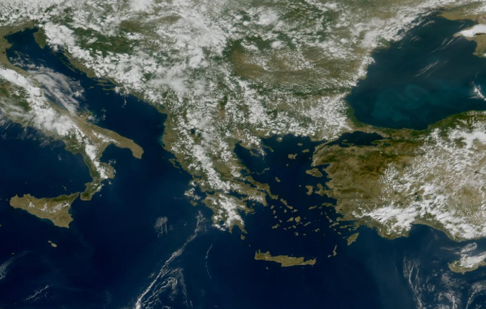 Τελευταία δορυφορική εικόνα νεφοκάλυψης