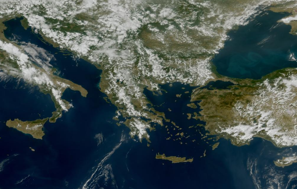 Τελευταία δορυφορική εικόνα νεφοκάλυψης