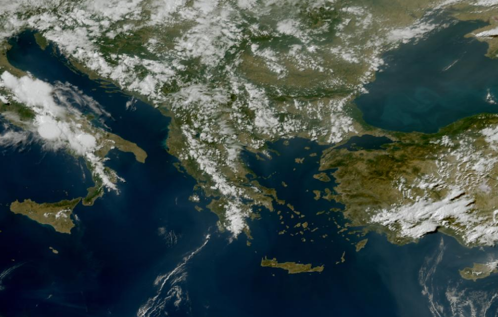 Τελευταία δορυφορική εικόνα νεφοκάλυψης